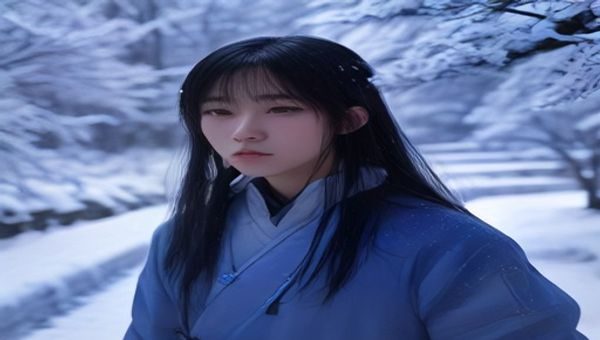 沈浪与苏若雪在故事尾声重逢和解，两人相视而立，背景是清晨的阳光，象征误解消散后的新开始，画面温暖而克制